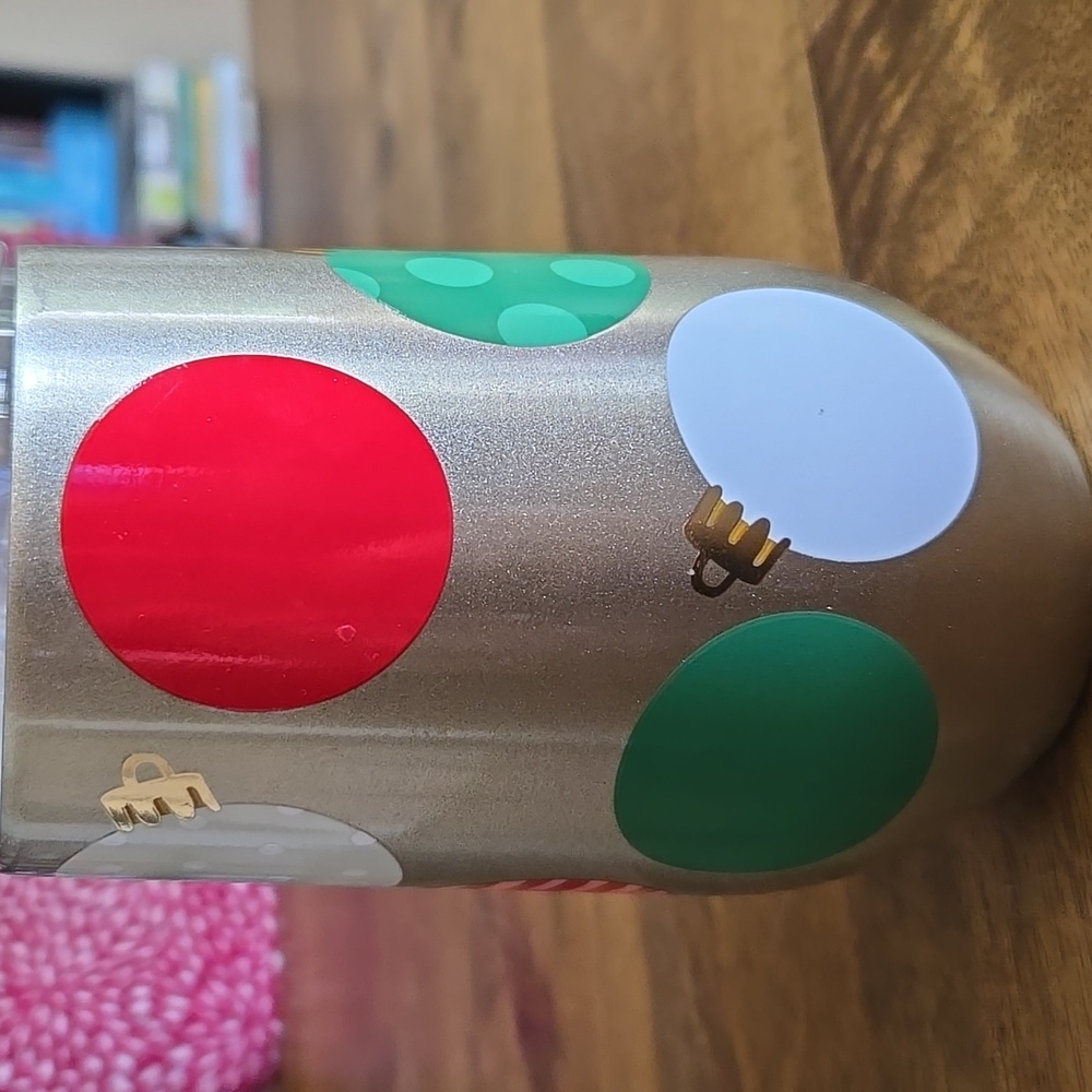 Kate Spade ♠️ Christmas “Deck the Halls” Stainless Steel Drink Tumbler W/Lid - Picture 2 of 4